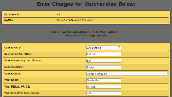 Edit Merchandise Screenshot